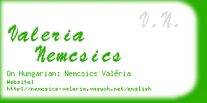 valeria nemcsics business card